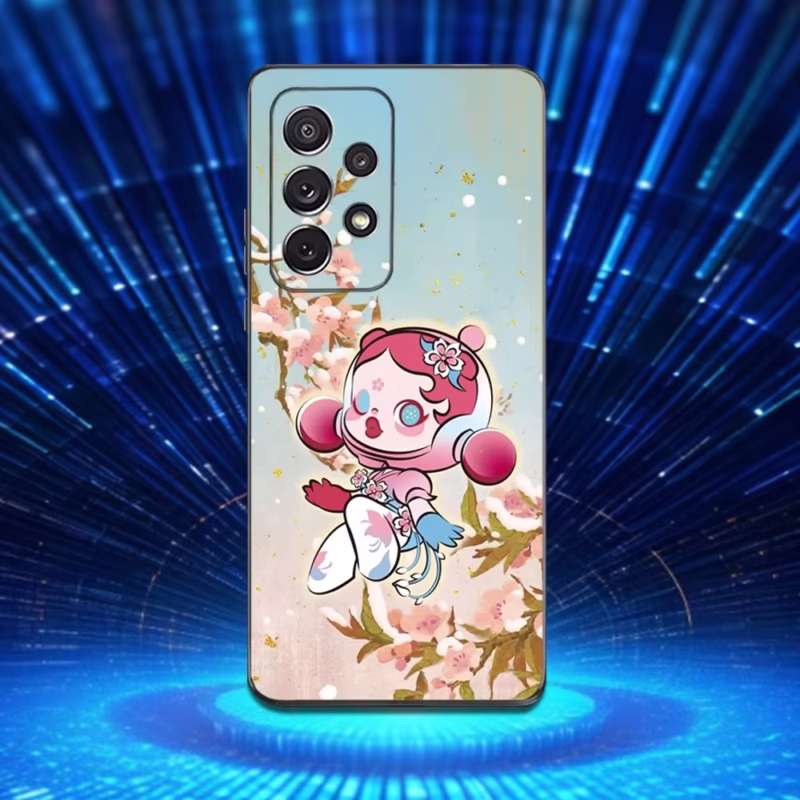 Samsung S25, S24, S23, S22, S21, S20, S10, Ultra, Plus, Lite, FE, Soft Silicone Black Cover, Adorable S-SkullPanda-ES Phone Case - Image 2