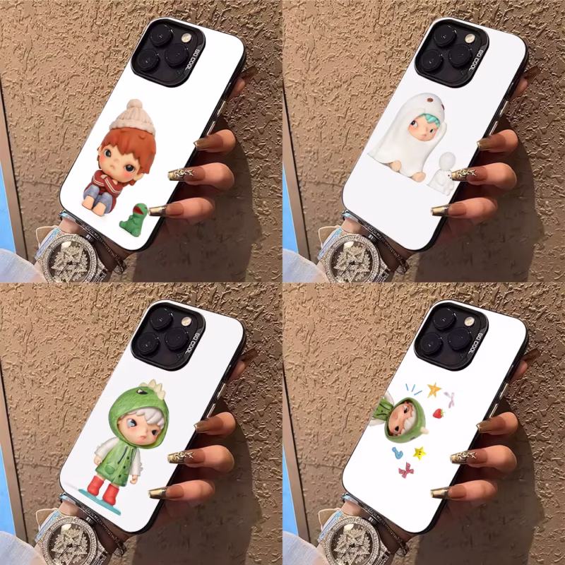 Hirono Phone Cover  Shockproof Cover for iPhone 14-16-15-11-12-13 Pro Max Mini Plus Phone Case