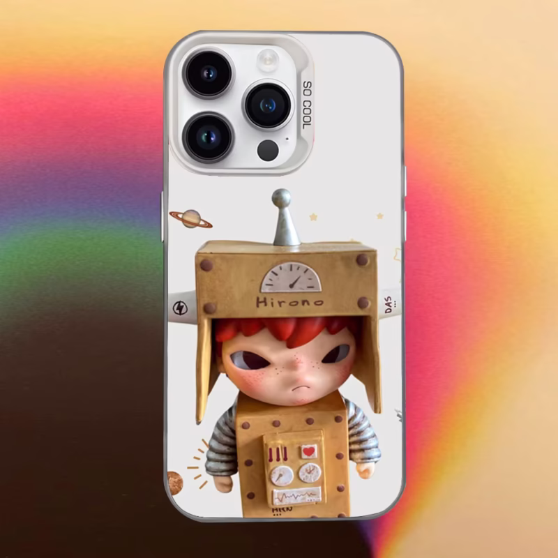 Hirono Adorable White Matte Hard Phone Case for iPhone 16, 15, 14, 13, 12, 11, 8, 7, Pro, Max, Plus, Mini, XS, and SE - Image 3