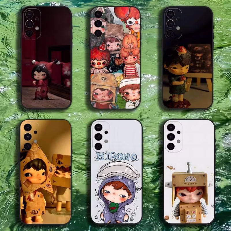 H-Hirono P-POP M-MARTs Samsung S25, S24, S21, S22, S23, S30, Ultra, S20, Plus, Fe, Lite, Note, 10, 9, and 5G Black Cover Phone Case