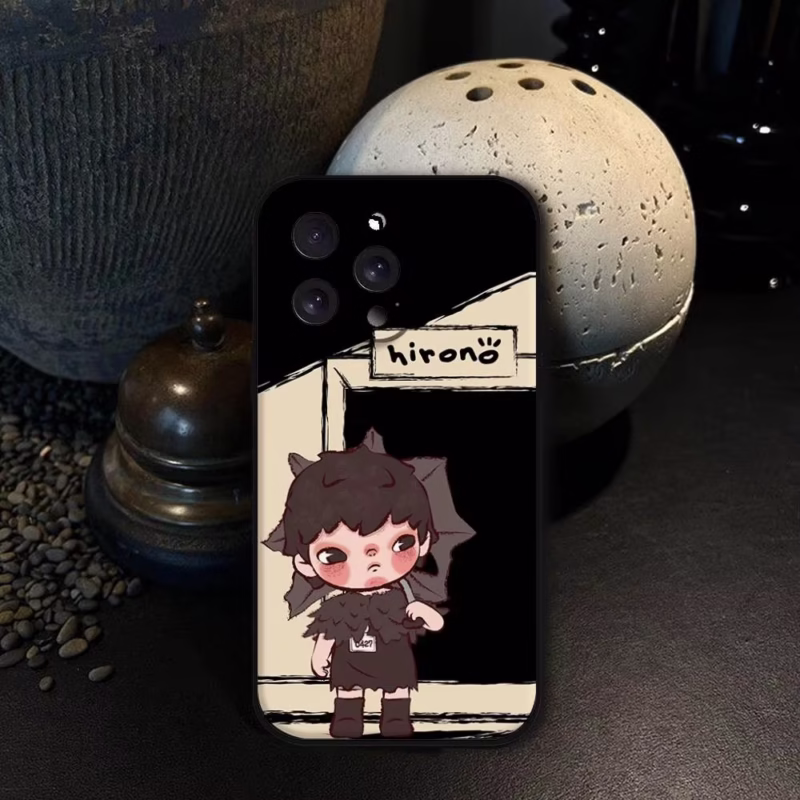 Adorable Black Shell Cover Case for iPhone 16-15-11-13-14 Pro Max 7-8 Plus X XR XS Max 12mini - Image 2