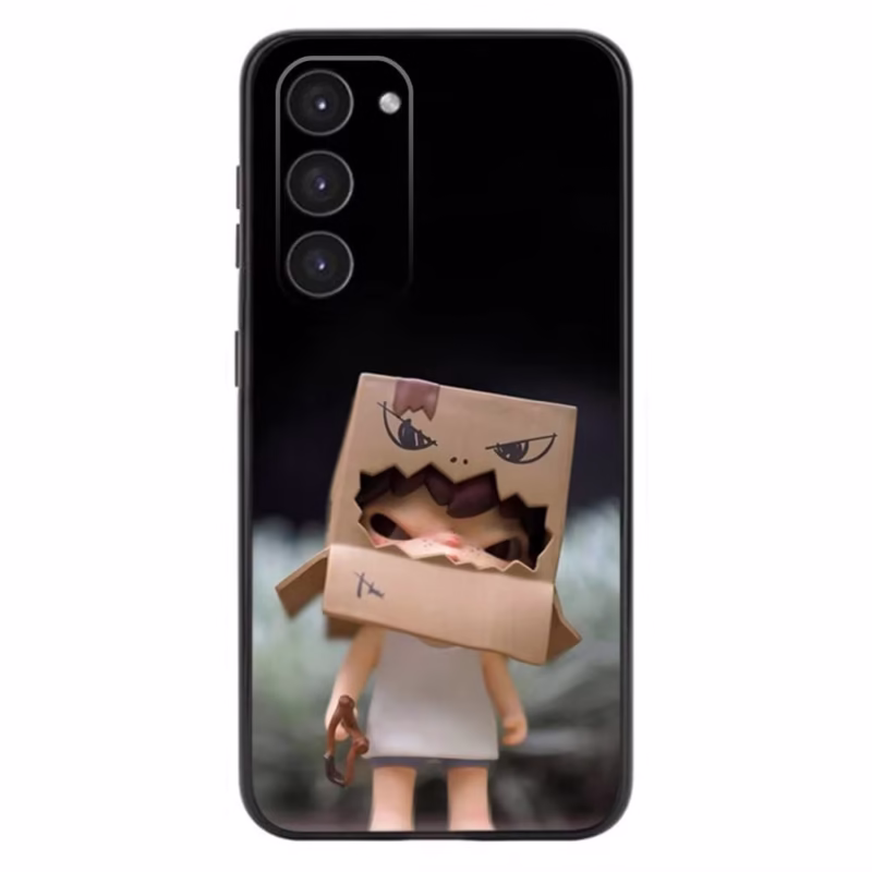 Adorable Young Boy H-Hirono Soft Liquid Silicone Black Phone Case for Samsung Galaxy A20, 21s, 22, 31, 32, 52, 53, 72, 73, 80, 91 - Image 2