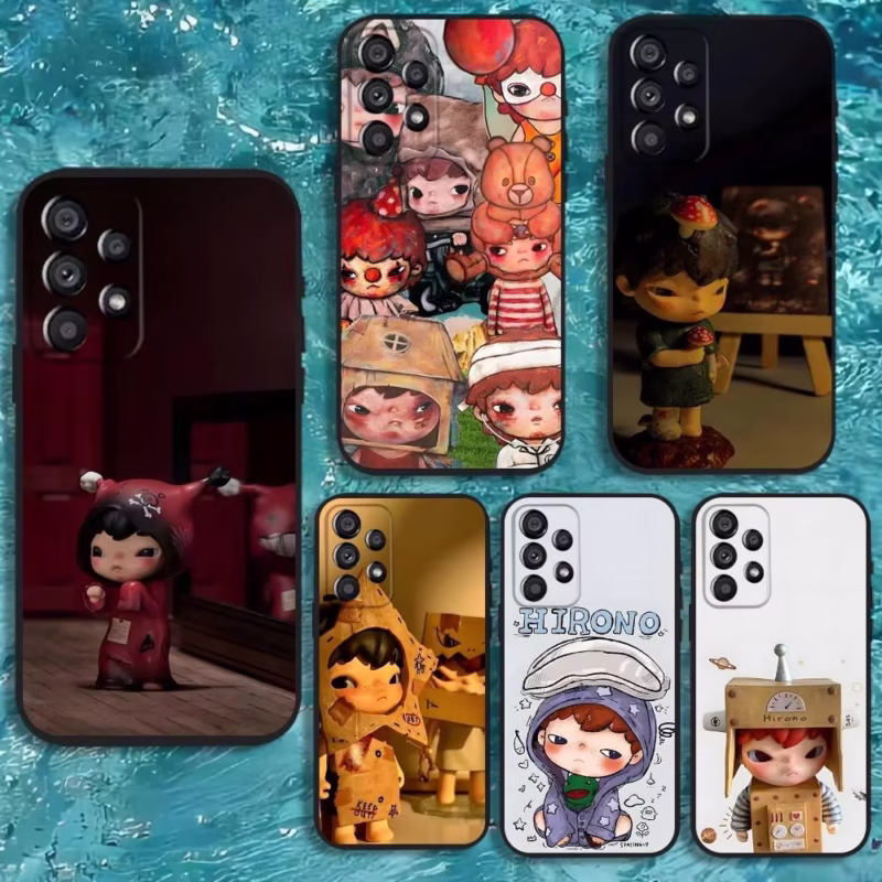 Samsung Galaxy A20, A21s, A22, A31, A32, A52, A53, A72, 73, and A80 Soft Black Cover Phone Case by H-Hirono P-POP M-MARTs