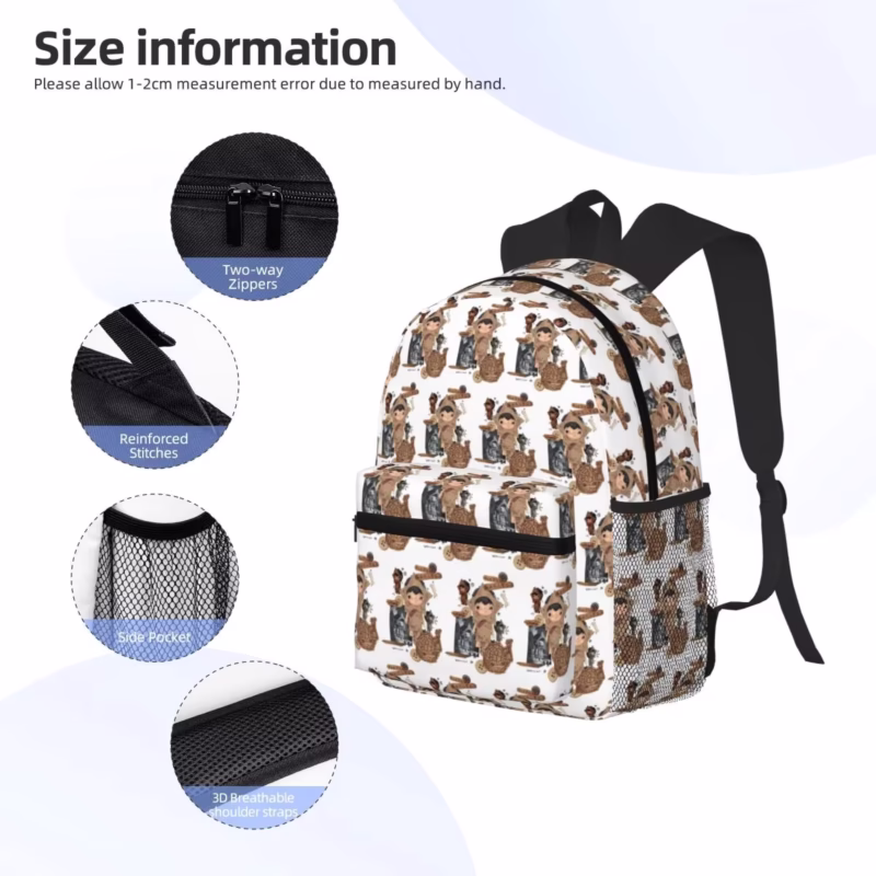 Hirono Observing a Student's School Bag and Backpack Boys' and girls' fashionable bookbags, shoulder bags, and hiking travel daypacks - Image 3
