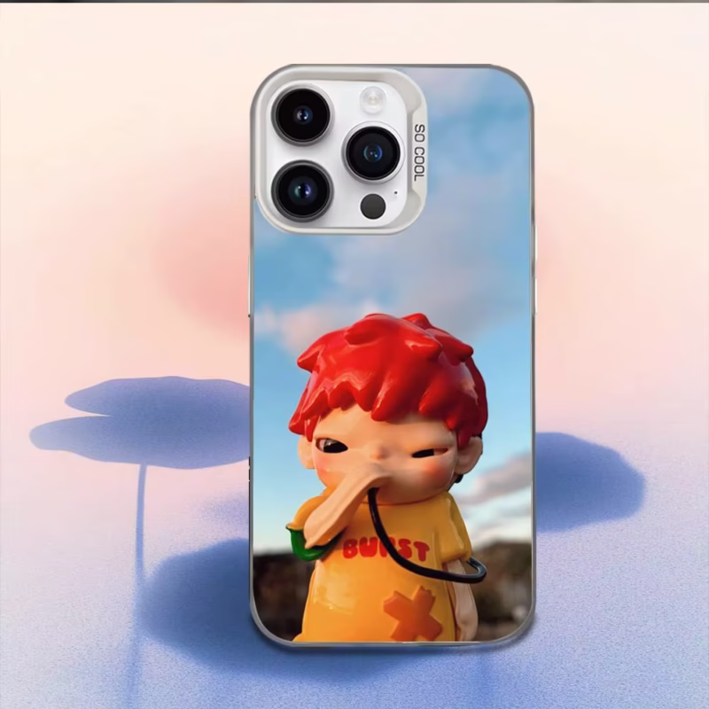 Adorable Young Boy H-Hirono White Candy Matte Shockproof Cover for iPhone 16, 15, 14, 13, 12, 11, Mini, Pro, E, and Max - Image 3