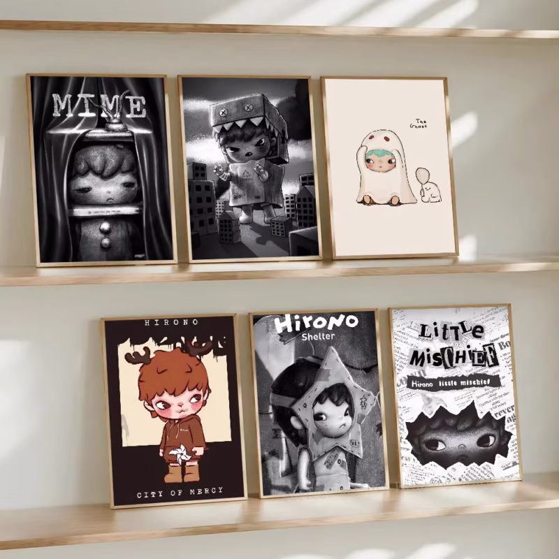 One HIRONO Poster Waterproof Art Self-adhesive Paper Sticker for Coffee House, Bar Room, and Wall Decoration