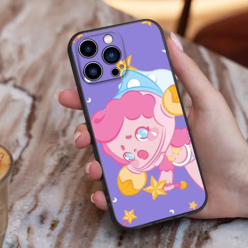For iPhone 16, 15, 14, 13, 12, 11, Pro, X, XS, Max, XR, Plus, and Mini Soft Silicone Black Shockproof TPU, the H-Hirono P-POP M-MART phone case - Image 3