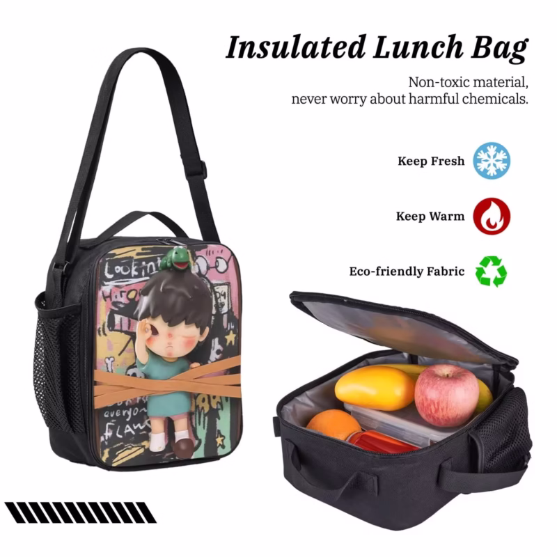 Backpack Students' BookBag, School Bag, Computer Shoulder Bags, 3ps Insulated Lunch Bag, Pencil Case, and Hirono Seeing - Image 2