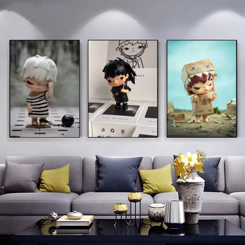 One adorable H-HIRONOS self-adhesive art poster that is waterproof Wall Decor for Coffee House Bar Rooms - Image 2